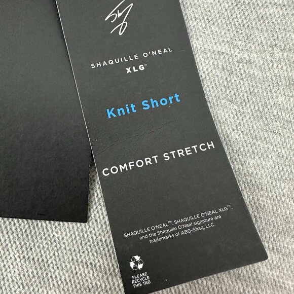 Shaquille ONeal XLG Knit Shorts Heather Gray Size 50 Comfort Stretch - Picture 4 of 7